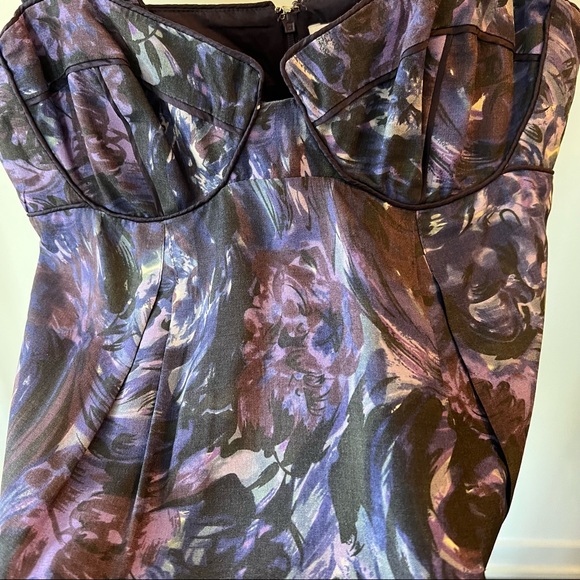 Rebecca Taylor Top | Silk bralette | Purple with pattern, 2 - Picture 3 of 9